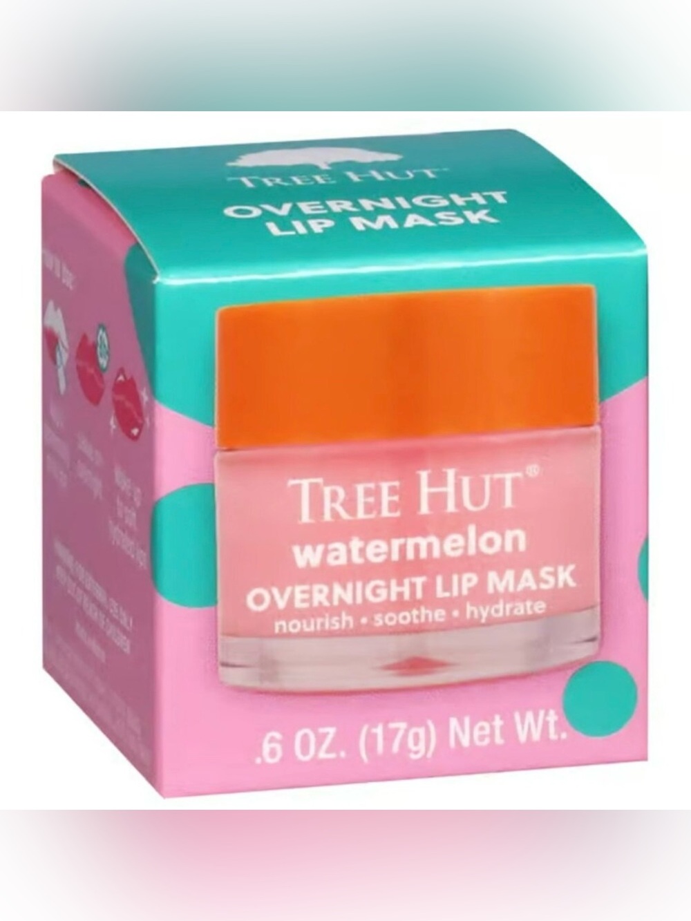 Tree Hut Watermelon Overnight Lip Mask — Hydrating Pink Balm